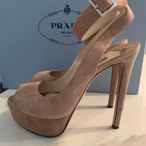 Prada Suede Dark Rose Shoes - Picture 2 of 8